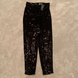 NWT Black Sequin Express Pants -Size small